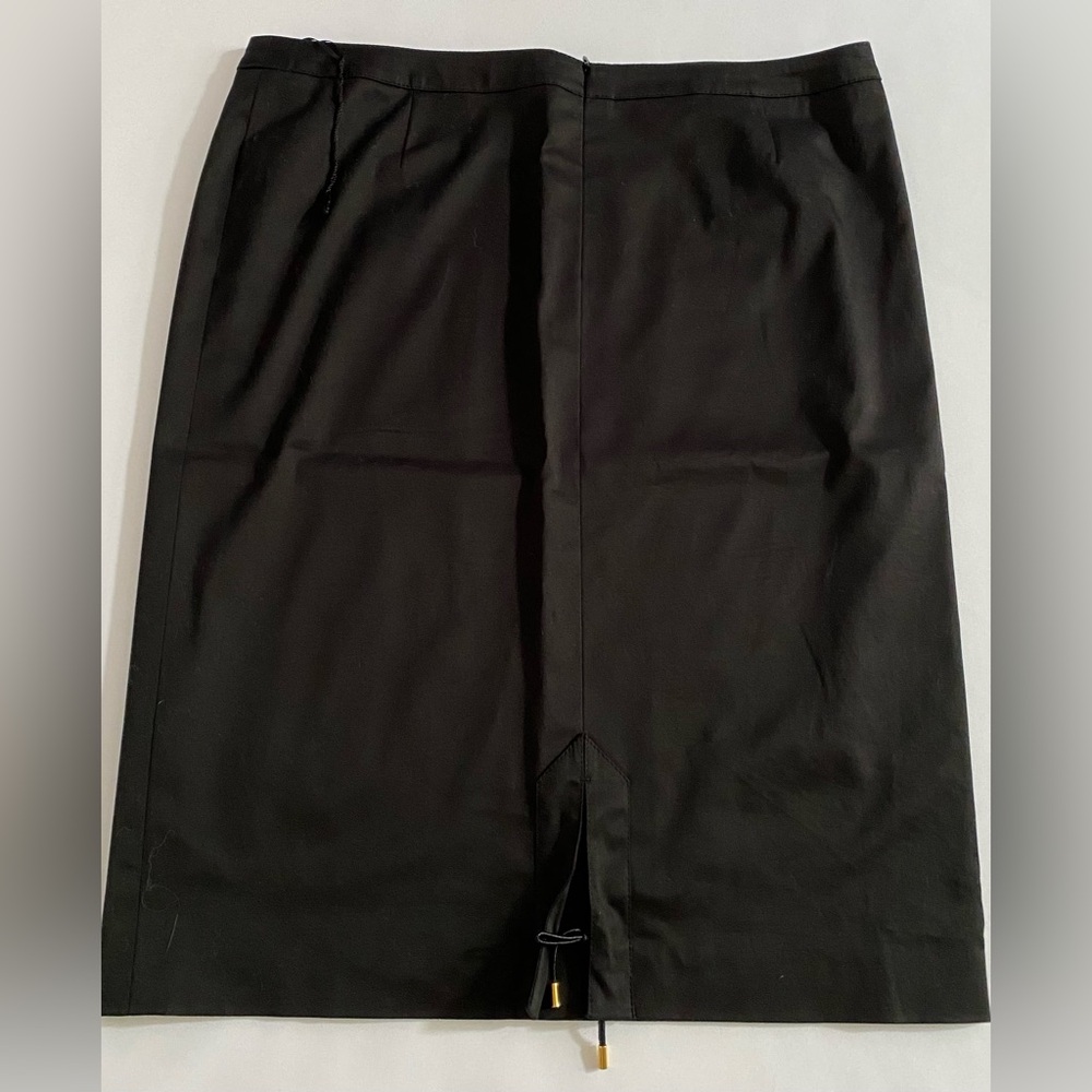 ESCADA Escada Skirt Black Pencil Cotton BlanSkirt NWOT Large